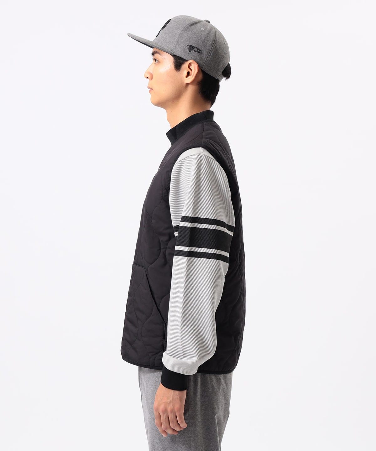 BEAMS GOLF キルティングベスト M ブラック BEAMS GOLF（ビームス