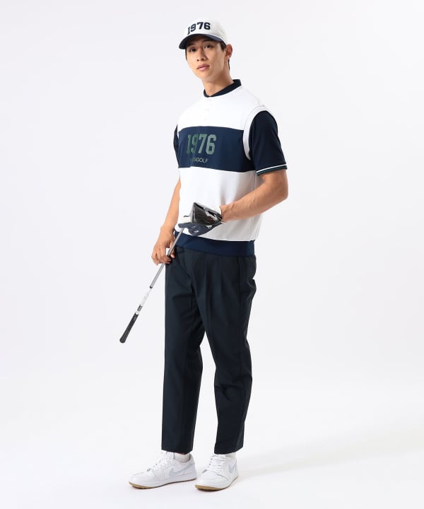 ORANGE LABEL / 1976 グラフィック ダンボールベスト（吸水速乾・UVカット） Model : H:185 B:93 W:72 H:92  Size：L