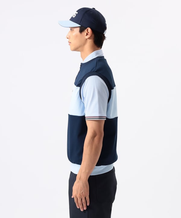 ORANGE LABEL / 1976 グラフィック ダンボールベスト（吸水速乾・UVカット） Model : H:185 B:93 W:72 H:92  Size：L