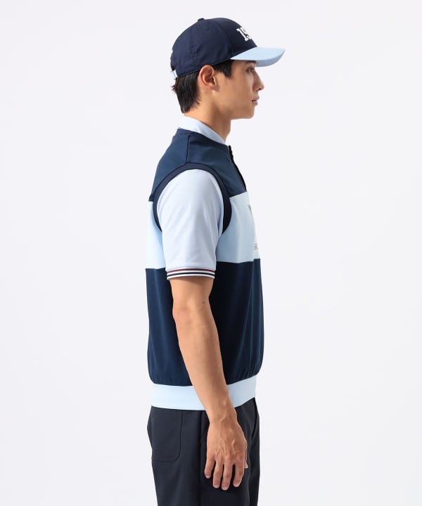 ORANGE LABEL / 1976 グラフィック ダンボールベスト（吸水速乾・UVカット） Model : H:185 B:93 W:72 H:92  Size：L
