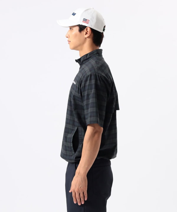 ORANGE LABEL / スタンドカラーハーフジップ 半袖プルオーバー Model : H:185 B:93 W:72 H:92  Size：L