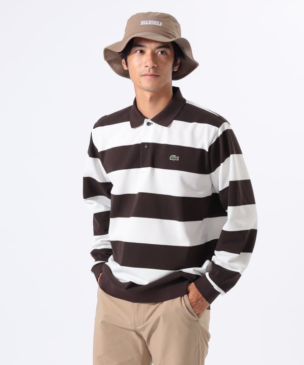 【別注 ラコステ】【ビームス ゴルフ】ポロシャツ BEAMS GOLF（ビームス ゴルフ）LACOSTE / エッジ配色 ゴルフ
