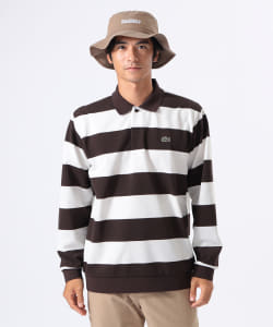 【+15%ポイントUP】〈MEN〉【別注】LACOSTE / ボーダー ロングスリーブ ポロシャツ