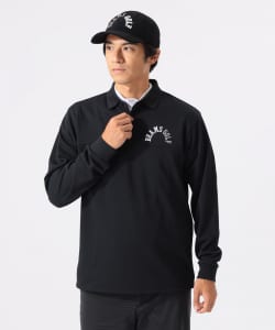 ORANGE LABEL / アーチロゴ 切替え ストレッチ 長袖ポロシャツ（UVカット）