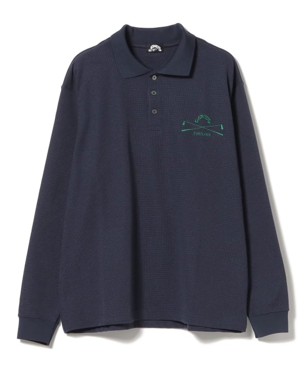 BEAMS GOLF ロボットデザイン ポロシャツ Sサイズ ネイビー BEAMS GOLF（ビームス ゴルフ）【別注】JONES / ロングスリーブ