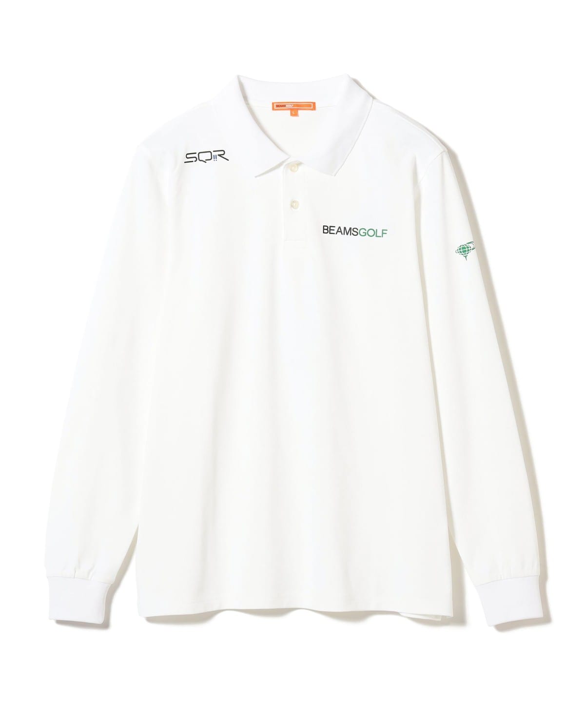 【未使用・タグ付き】BEAMSGOLF 長袖ポロシャツ ホワイト BEAMS GOLF（ビームス ゴルフ）ORANGE LABEL / USシリーズ SQR