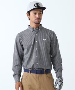 BEAMS GOLF ORANGE LABEL / ギンガムチェック フルボタン B.D ポロシャツ