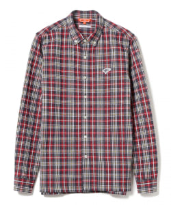 BEAMS GOLF ORANGE LABEL / チェック ジャカード フルボタン B.D ポロシャツ