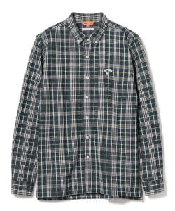 BEAMS GOLF ORANGE LABEL / チェック ジャカード フルボタン B.D ポロシャツ