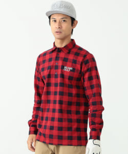 ▲BEAMS GOLF ORANGE LABEL / ブロックチェック ポロシャツ