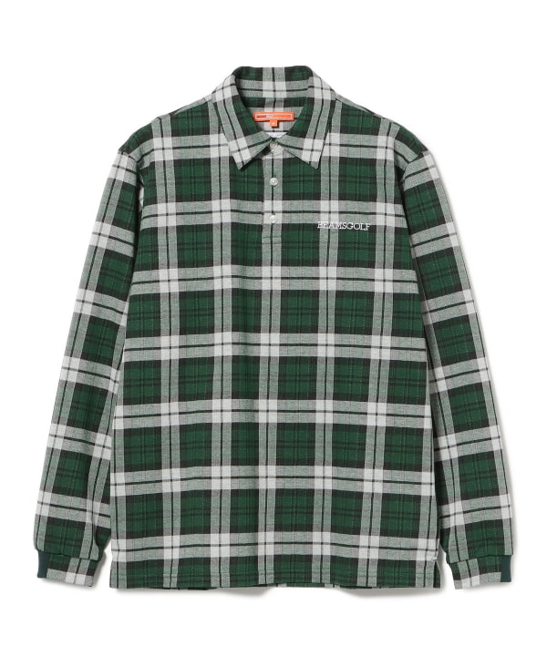 ORANGE LABEL / チェック ロングスリーブ ポロシャツ