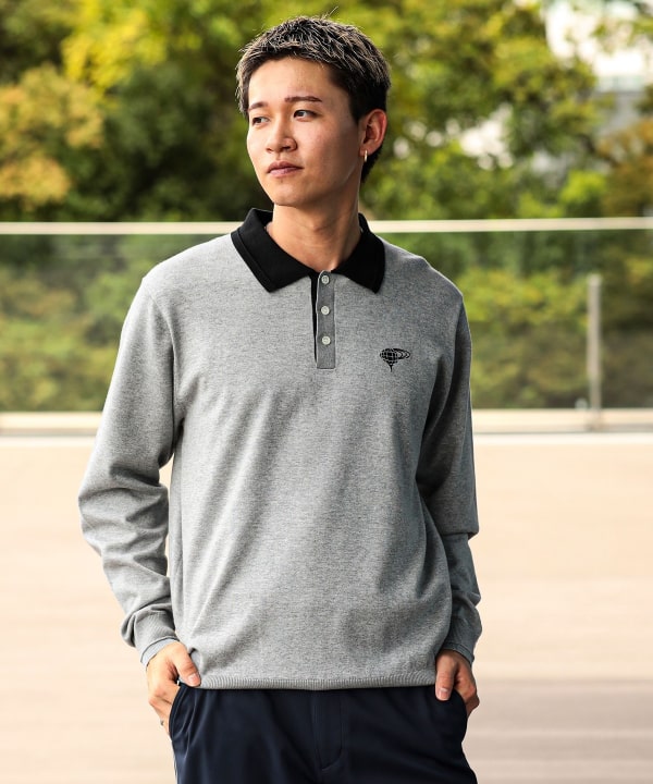 ORANGE LABEL / クレリック ライン ニットポロ Model：H178 Size：L