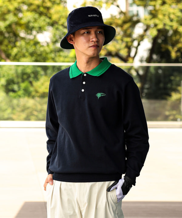 ORANGE LABEL / クレリック ライン ニットポロ Model：H178 Size：L