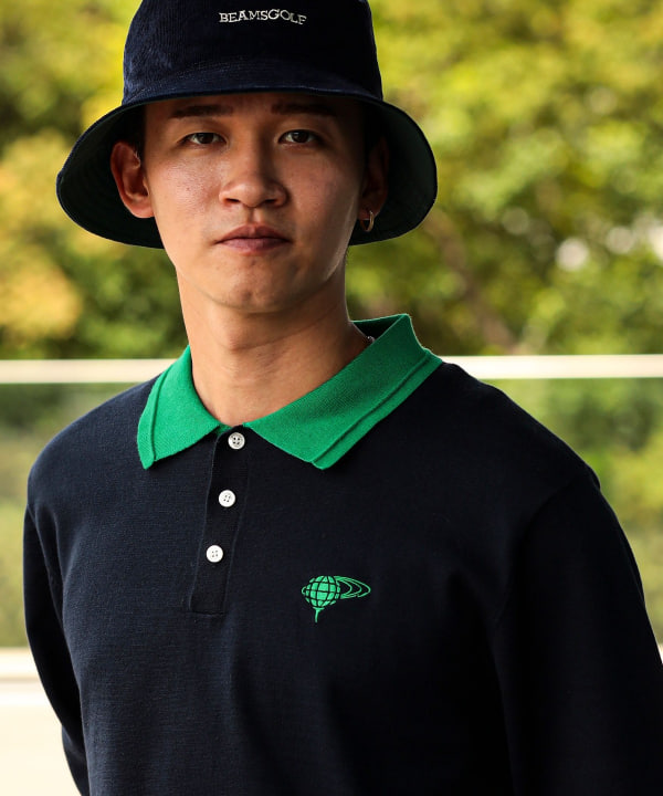 ORANGE LABEL / クレリック ライン ニットポロ Model：H178 Size：L