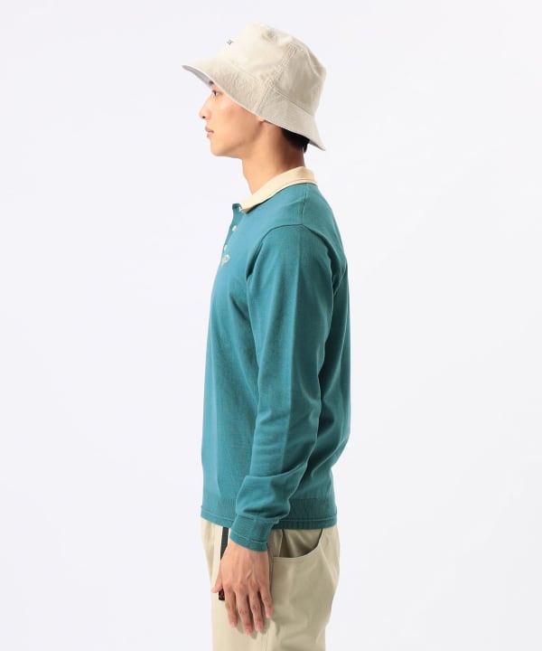 ORANGE LABEL / クレリック ライン ニットポロ Model : H:185 B:93 W:72 H:92 Size：L