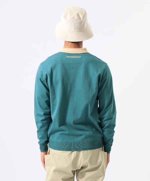 ORANGE LABEL / クレリック ライン ニットポロ Model : H:185 B:93 W:72 H:92 Size：L