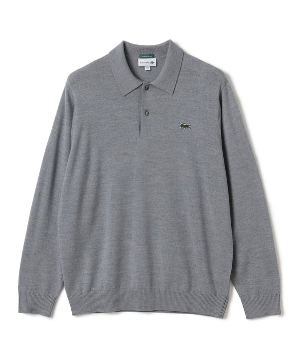 〈MEN〉【別注】LACOSTE / ロングスリーブ ニット ポロ
