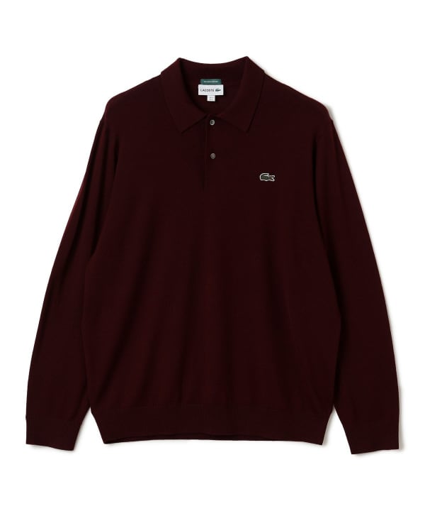〈MEN〉【別注】LACOSTE / ロングスリーブ ニット ポロ