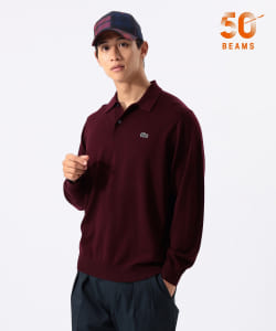 〈MEN〉【別注】LACOSTE / ロングスリーブ ニット ポロ