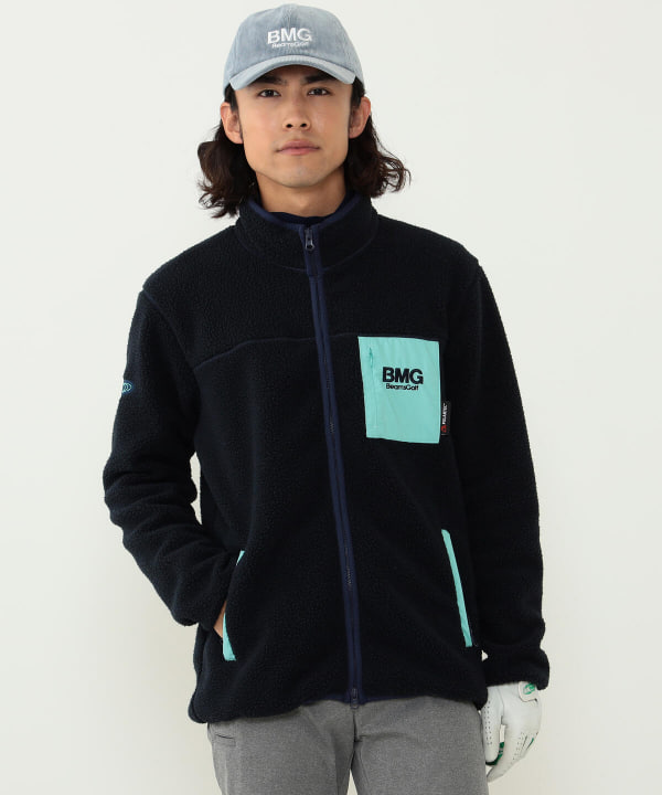 NAVY】<MEN>BEAMS GOLF ORANGE LABEL / POLARTEC(R) パイピング ボア