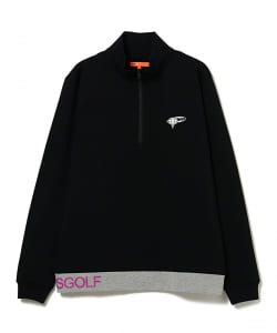 BEAMS GOLF ORANGE LABEL / ヘムロゴ ハーフジップ プルオーバー