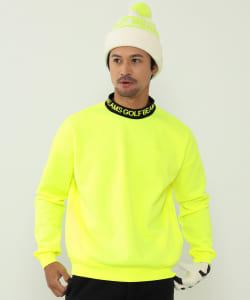 〈MEN〉BEAMS GOLF ORANGE LABEL / 襟ロゴ 裏フリース プルオーバーシャツ