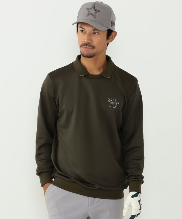 BEAMS GOLF BEAMS GOLF BEAMS GOLF ORANGE LABEL / 纸板领套头衫