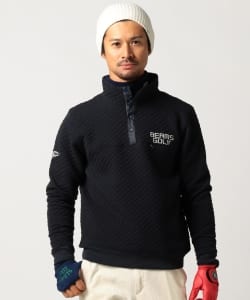 BEAMS GOLF ORANGE LABEL / ダイヤキルト プルオーバー シャツ