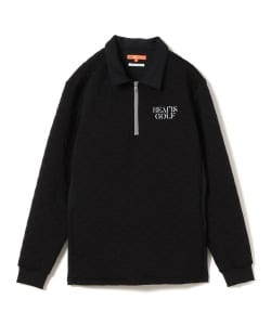 〈MEN〉 ORANGE LABEL / 幾何学キルト ハーフジップ プルオーバー
