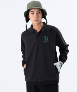 ORANGE LABEL / Bマーク 襟付き フリースプルオーバー