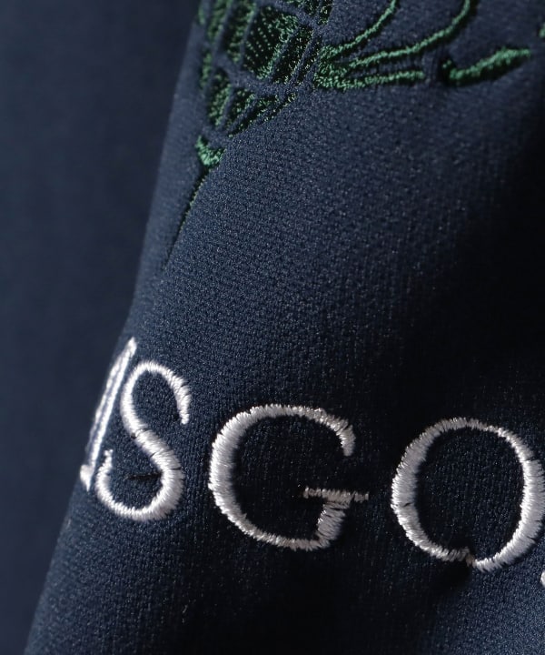 極美品✨ BEAMS GOLF ハーフジップ　長袖　洗える　L 青　ロゴ　刺繍 極美品✨ BEAMS GOLF ハーフジップ 長袖 洗える L 青 ロゴ 刺繍