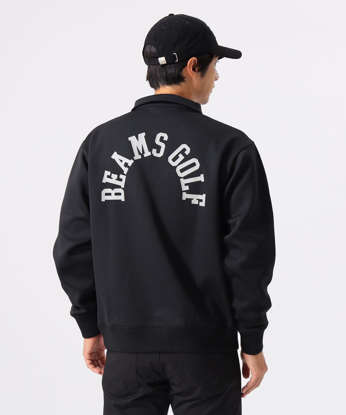 ORANGE LABEL / アーチロゴ ハーフジップ プルオーバー. トップス MEN BLACK M
