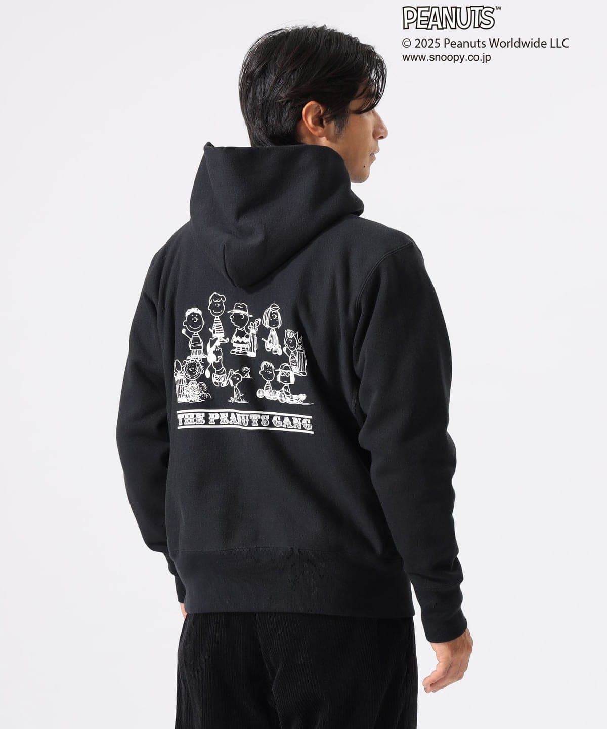 〈MEN〉【別注】Champion チャンピオン / THE PEANUTS GANG リバースウィーブ(R) パーカー トップス MEN BLACK M 〈MEN〉【別注】Champion チャンピオン / THE PEANUTS GANG リバースウィーブ(R) パーカー トップス MEN BLACK M