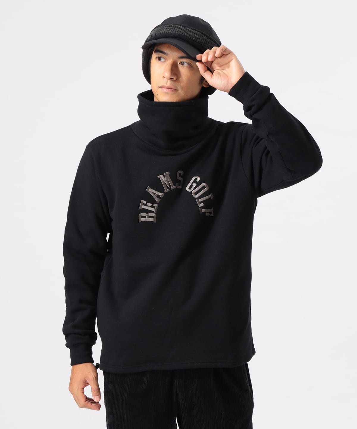 ORANGE LABEL / アーチロゴ ファンネルネック プルオーバー. Tシャツ・カットソー MEN BLACK M