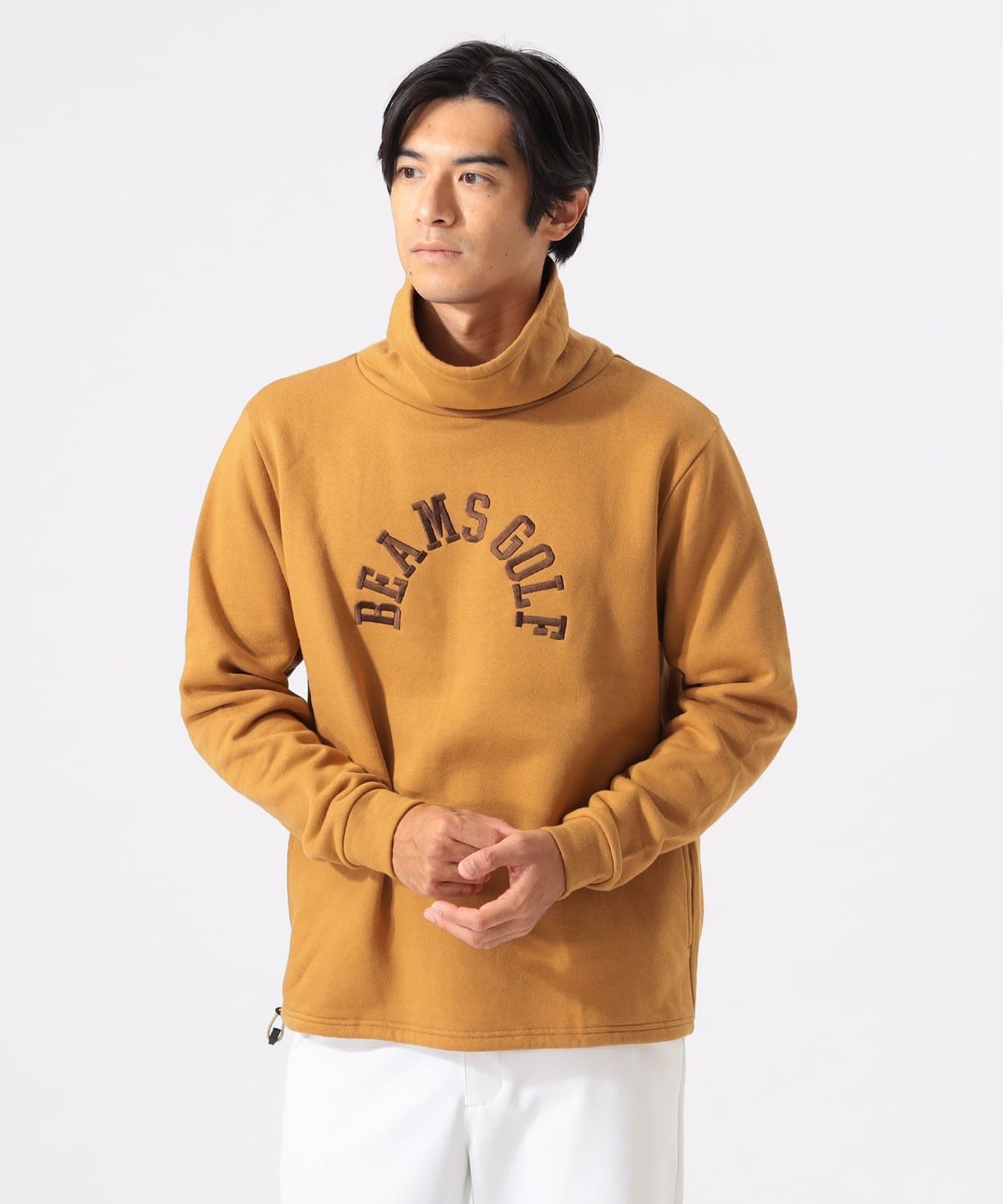 ORANGE LABEL / アーチロゴ ファンネルネック プルオーバー. Tシャツ・カットソー MEN BEIGE M