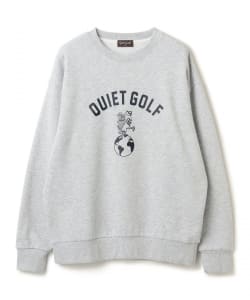 【別注】QUIET GOLF / OWL＆EARTHロゴ 裏毛スウェット