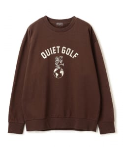 【別注】QUIET GOLF / OWL＆EARTHロゴ 裏毛スウェット