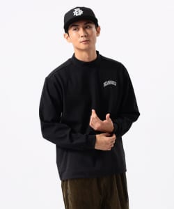 ORANGE LABEL / 裾ドローコード コンビ モックネック プルオーバー