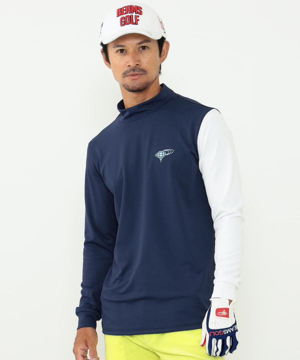 お歳暮 新品 BEAMS GOLF ビームスゴルフ ストレッチ モックシャツ