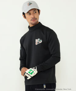 〈MEN〉Jeremyville × BEAMS GOLF / 別注 フラッグ モックネックシャツ