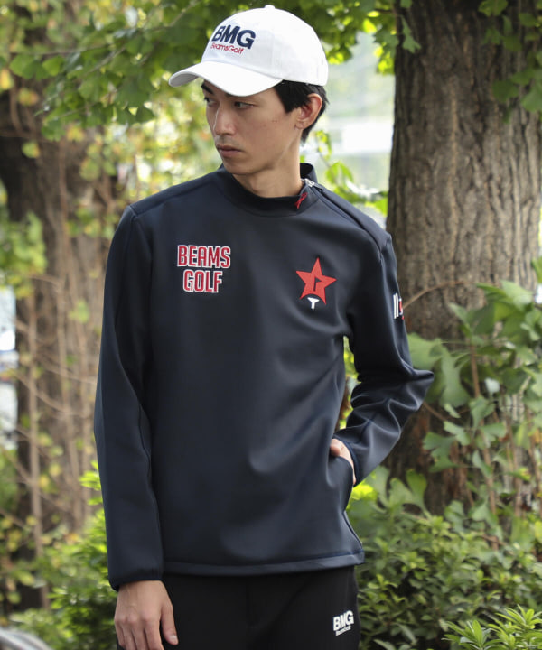 BEAMS GOLF ネイビーロゴポロシャツ　Lサイズ