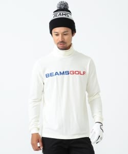 BEAMS GOLF ORANGE LABEL / ロゴ タートルネック シャツ