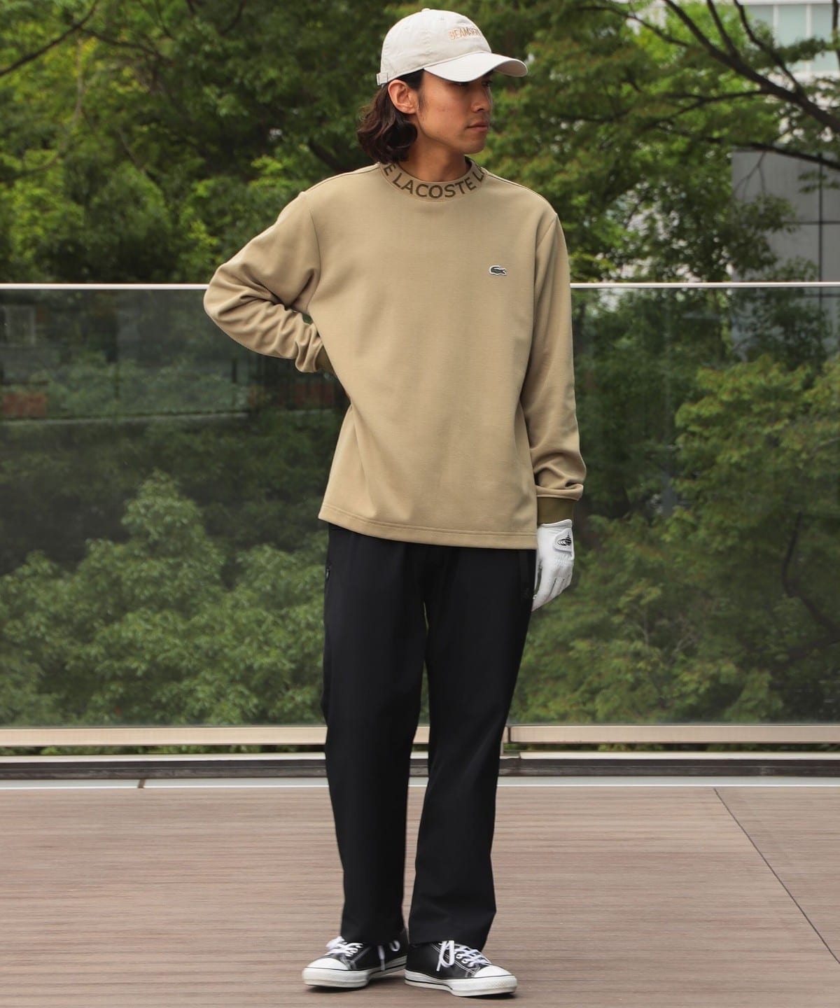 送料、無料 ヘビロテ】Jeremyville × BEAMS GOLF モックネック Men