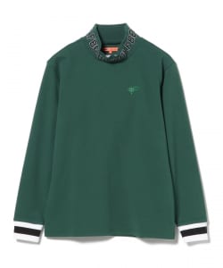 ORANGE LABEL / ツイルジャージ ロゴ モックネックシャツ
