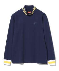 ORANGE LABEL / ツイルジャージ ロゴ モックネックシャツ