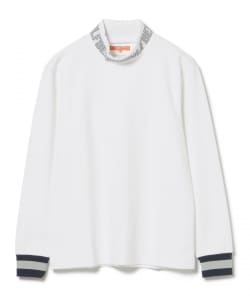 ORANGE LABEL / ツイルジャージ ロゴ モックネックシャツ