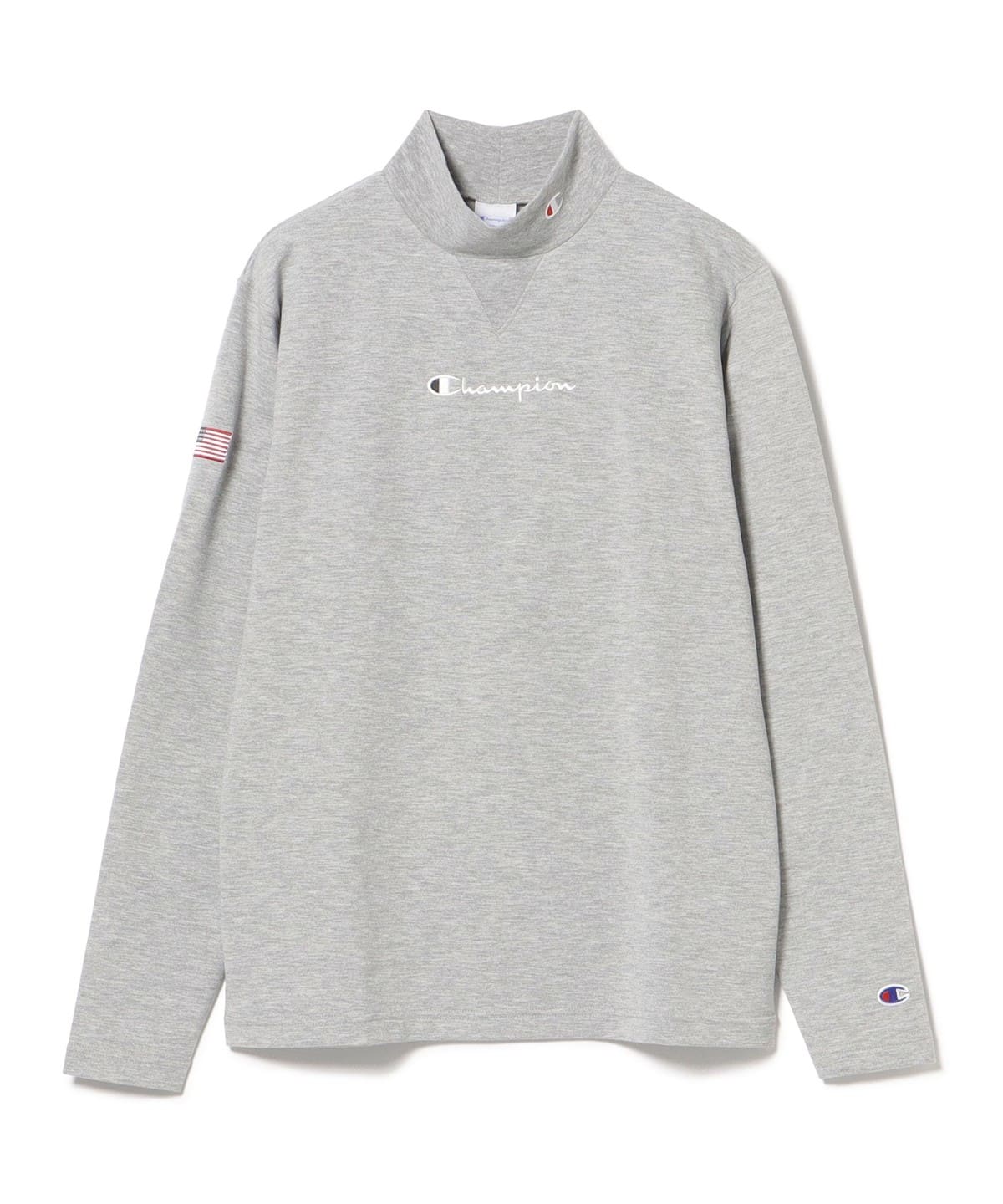 Champion チャンピオン / 微起毛 ロングスリーブ モックネックシャツ Tシャツ・カットソー MEN GREY L Champion チャンピオン / 微起毛 ロングスリーブ モックネックシャツ Tシャツ・カットソー MEN GREY L