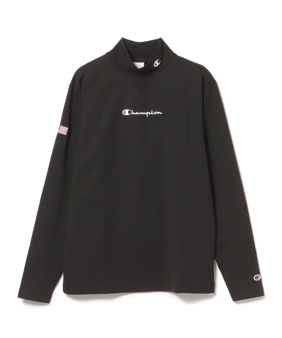 Champion チャンピオン / 微起毛 ロングスリーブ モックネックシャツ Tシャツ・カットソー MEN BLACK L Champion チャンピオン / 微起毛 ロングスリーブ モックネックシャツ Tシャツ・カットソー MEN BLACK L