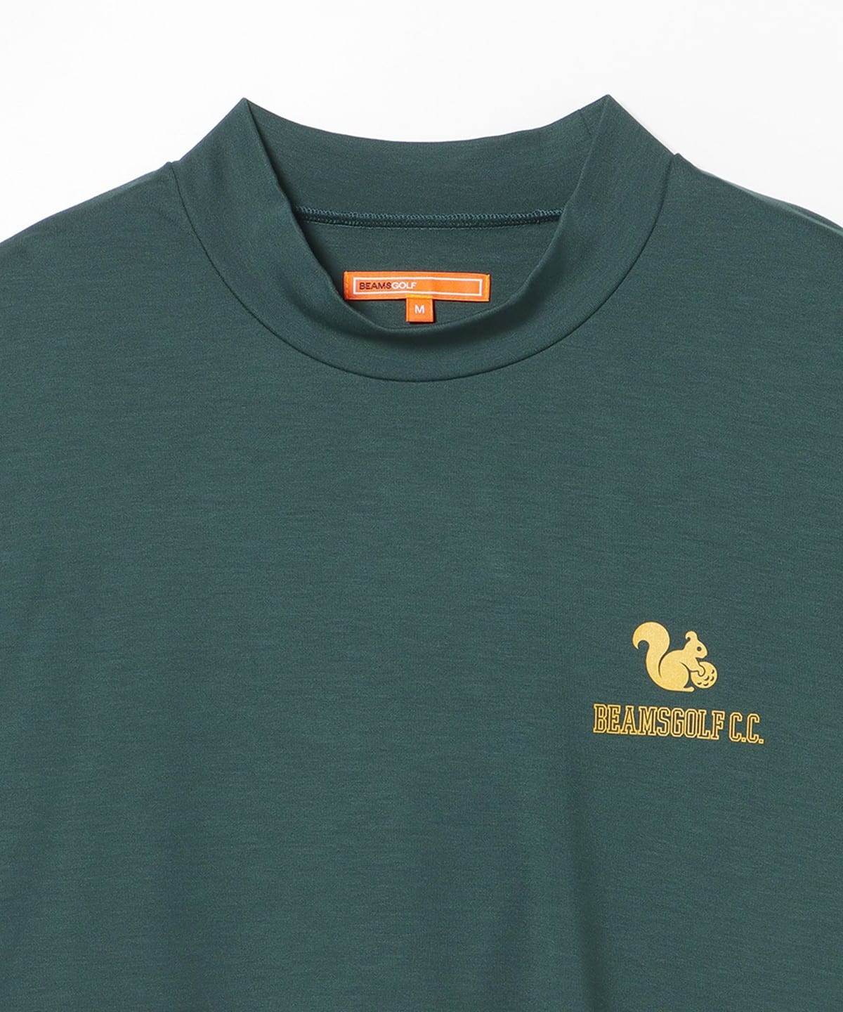 BEAMS GOLF ORANGE LABEL / BEAMS GOLF Logo Stretch Mock Neck Shirt