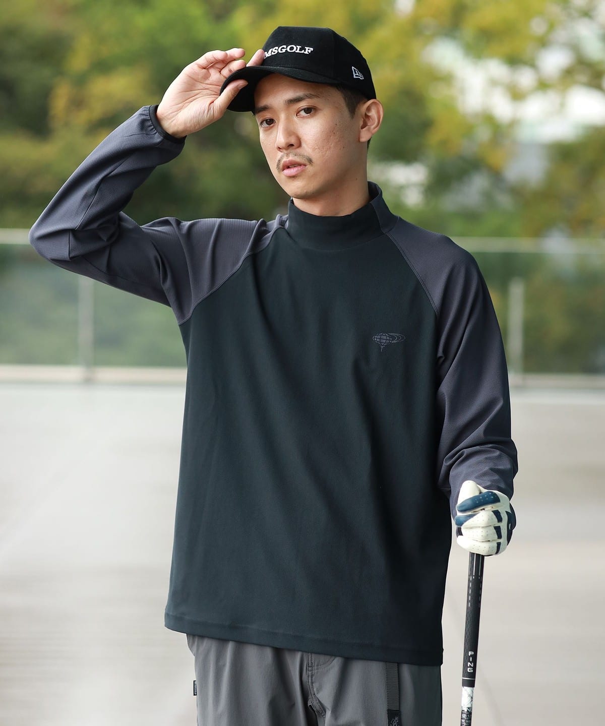 BEAMS GOLF ビームスゴルフ ラグラン モックネックシャツ BEAMS GOLF（ビームス ゴルフ）ORANGE LABEL / 異素材 ラグラン